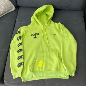 Lime Green Off White Hoodie